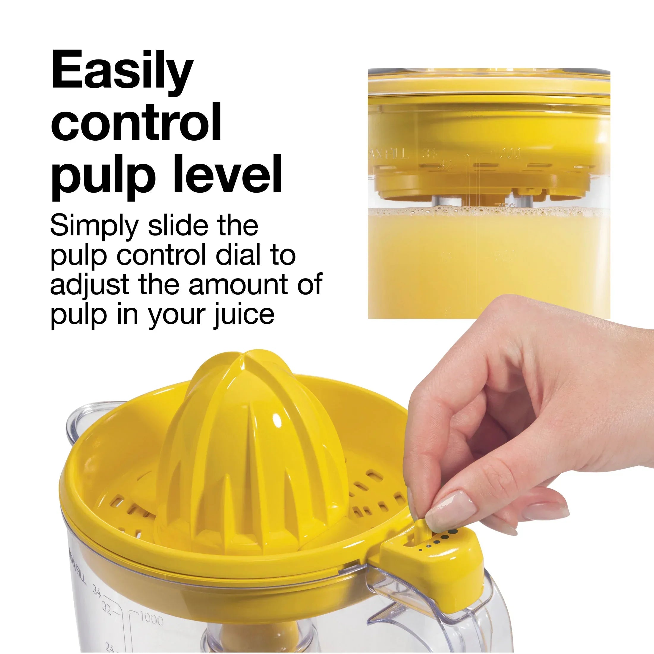 Proctor Silex Electric Citrus Juicer Machine for Fruits and Vegetables with 34 oz Pitcher, Alex’s Lemonade Stand Edition