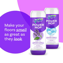 Swiffer Power Mop refill solution bottles, 2-pack, lavender-scent liquid, purple base