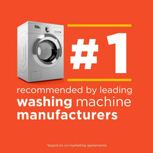 Laundry detergent tub with washing machine promo layout and large “#1” badge