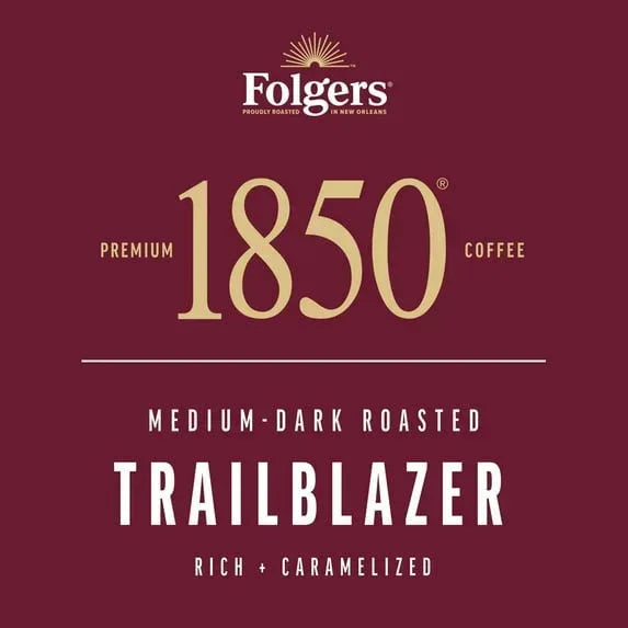 1850 Trailblazer, Medium Dark Roast Coffee, Keurig K Cup Pods, 24 Count Box