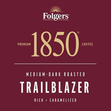 Folgers 1850 Trailblazer medium-dark roasted coffee label