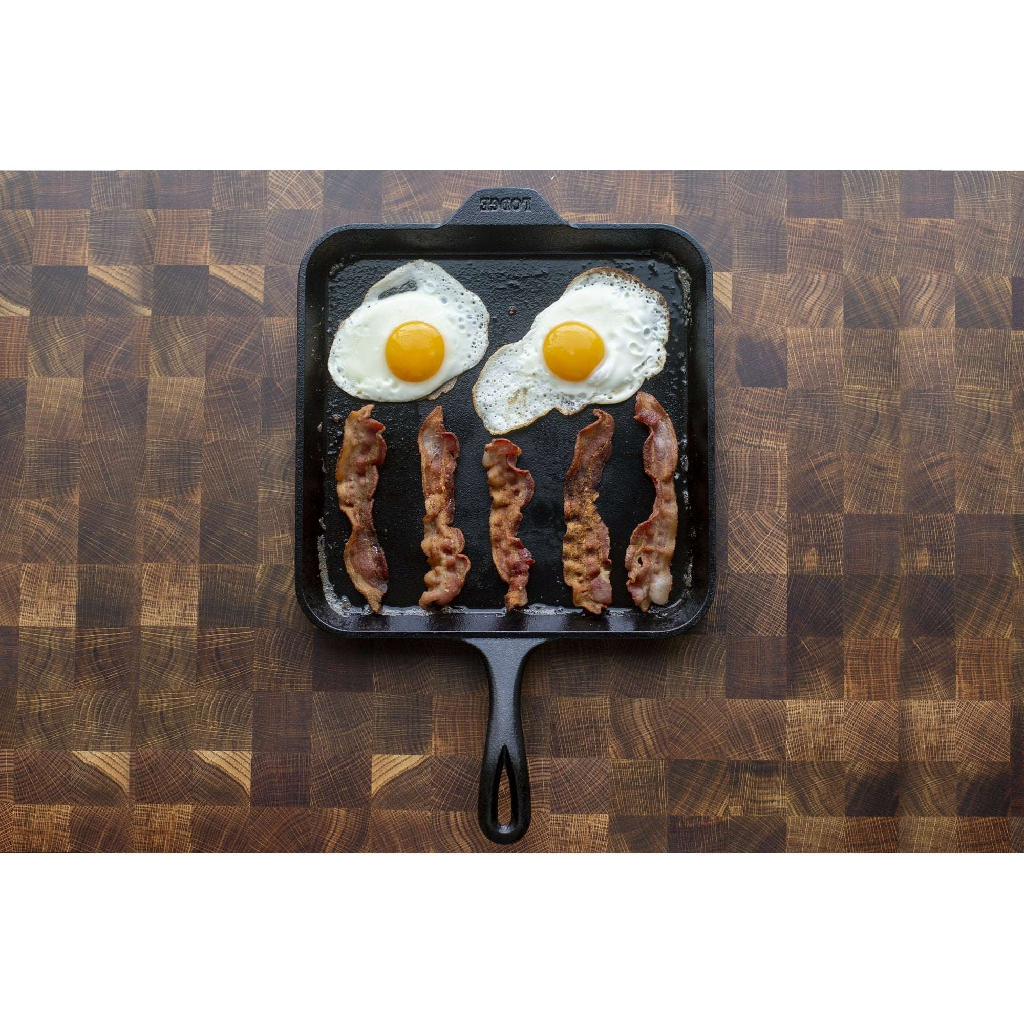 Lodge Cast Iron 11" Savor the Outdoors, Seasoned Square Griddle, Black