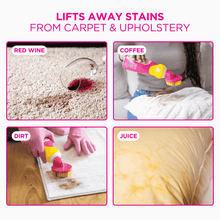 Carpet & upholstery stain remover bottle with star brush head for stain removal