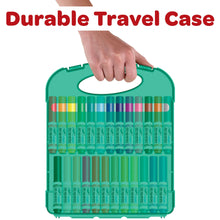 Crayola washable marker set in green travel case held by a hand