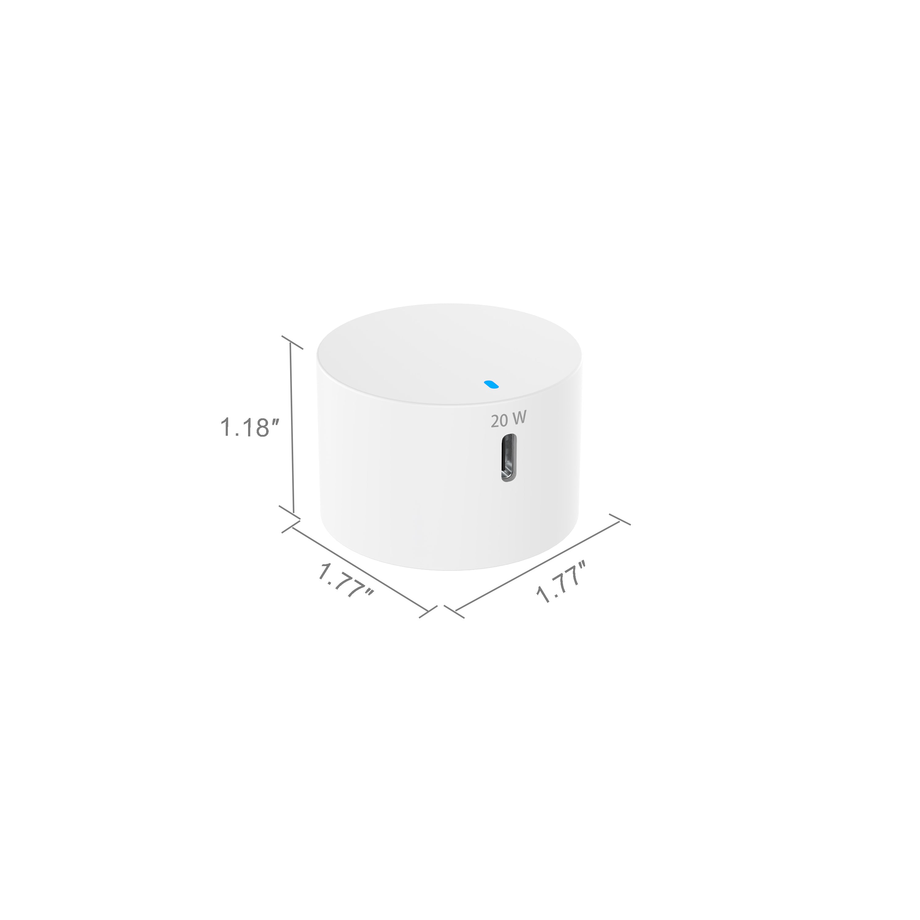 onn 20W Single USB-C Port Wall Charger, Fast Charging, USB-IF Certified, Foldable Plug, White - Compatible with iPhone 17/16/15 Series, Samsung Galaxy, Note, Pixel Devices iPad Pro, & More