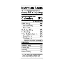 Corn starch nutrition facts panel with calories and 1 Tbsp (10 g) serving size