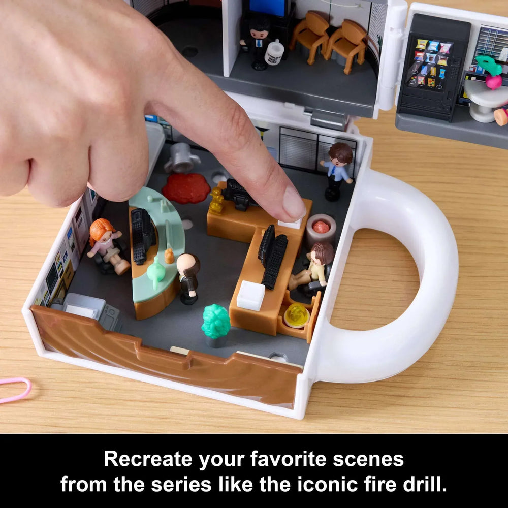 Polly Pocket x The Office Best Boss Mug Compact, Dunder Mifflin Character Set Collectible Toy - USA MEGA SHOP