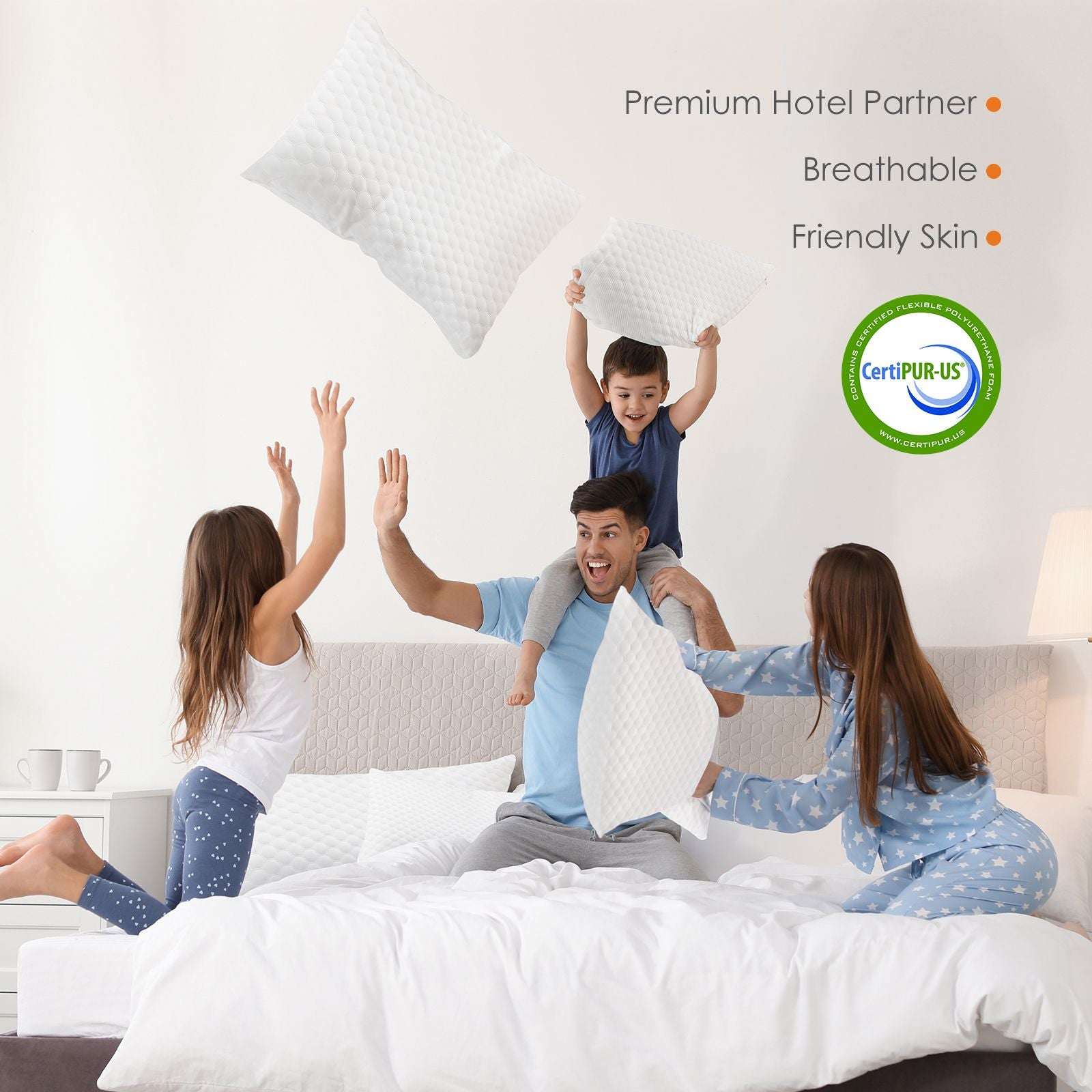 Memory Foam Pillow, Standard Size Pillows for Sleeping, Bed Pillow Soft and Comfortable, 1 Pack
