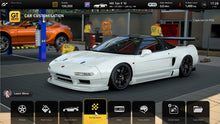 Gran Turismo 7 PS4 car customization screen with a white sports car in garage
