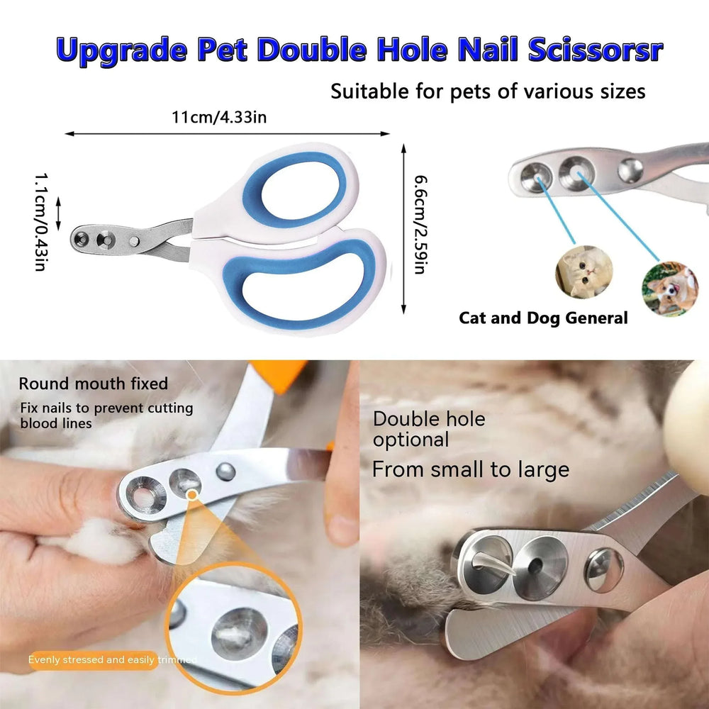 DXIMRX 7 Pcs Cat Dog Brush Grooming Kits, Best Combo Brush for Dogs Cats, Blue - USA MEGA SHOP
