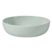 Green melamine serving bowl, empty, glossy interior