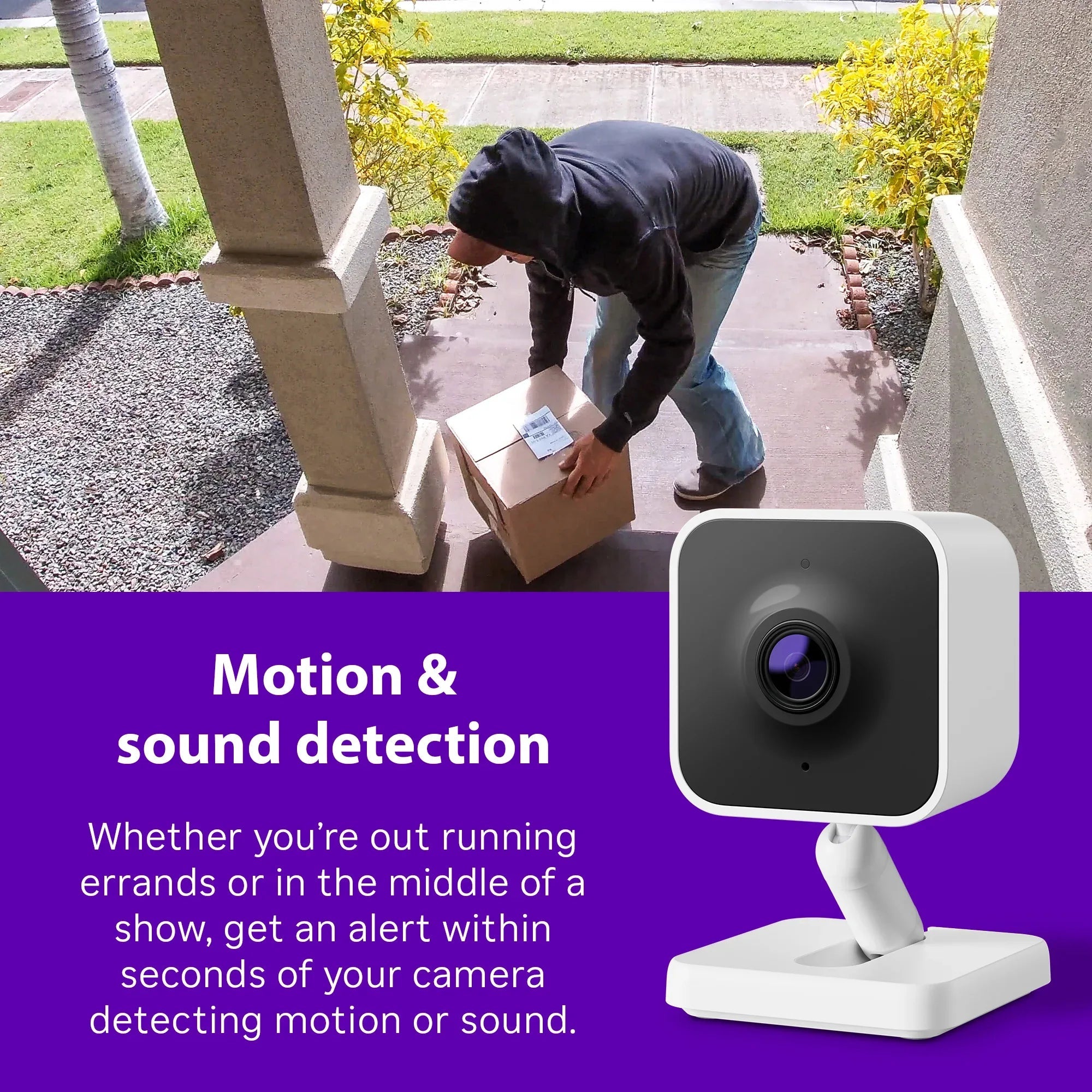 Roku Outdoor Camera SE - Home Security - IP65 Weather Resistant Wired Security Camera with 1080p HD Night Vision