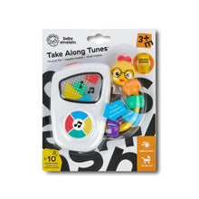 Colorful Take Along Tunes musical infant toy with volume control, chick character on box