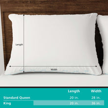 White king back and side sleeper bed pillow, extra-firm support, rectangular shape