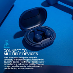 JLab JBuds Sport ANC 4 True Wireless Earbuds, Cobalt, Hybrid ANC, Touch Controls, Multipoint, App Customization