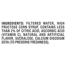 Kool-Aid Jammers orange drink ingredients label, incl. vitamin C