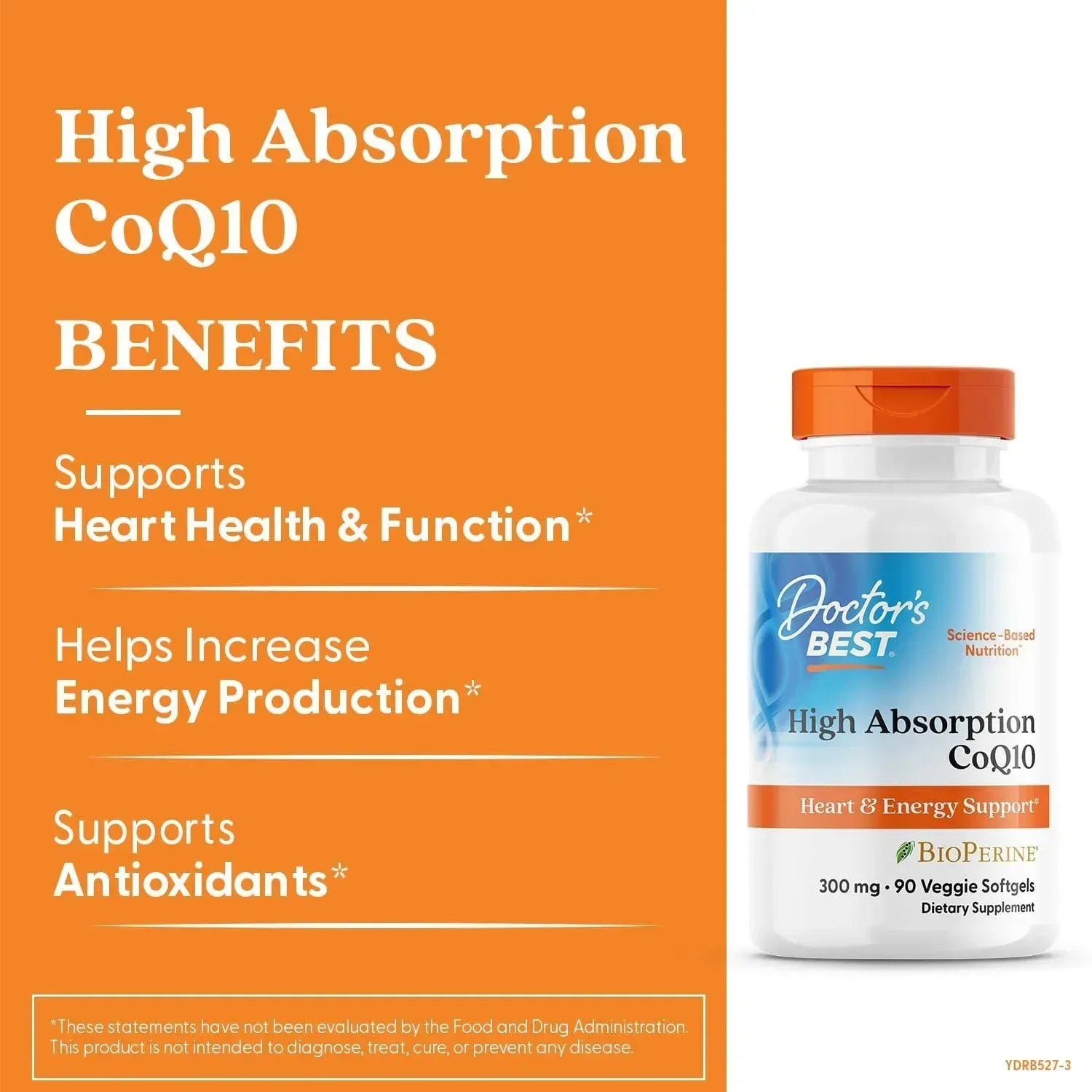 Doctor's Best High Absorption CoQ10, 200 mg, 60 Softgels