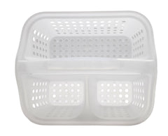Mainstays Small Portable Shower Caddy Frost Plastic