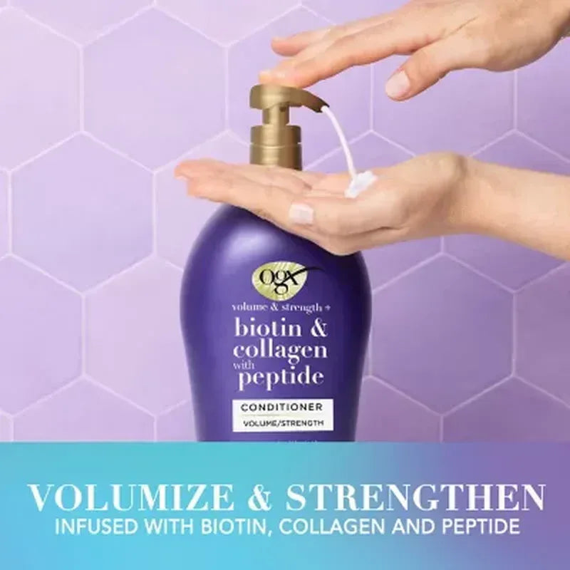 OGX Volume & Strength + Biotin & Collagen with Peptide Conditioner (40 Fl. Oz.)