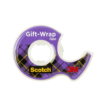 Purple plaid Scotch gift-wrap tape dispenser with white tape roll