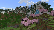 PlayStation 5 game landscape with pixelated hills, trees, and pink sheep