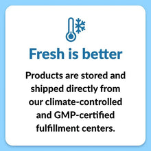 Shipping information card with “Fresh is better” text and blue thermometer icon