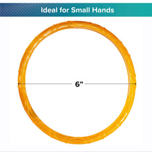 Orange sparkly pool dive ring, small flexible hoop size