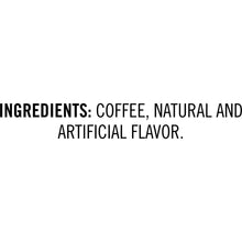Ingredients line: coffee, natural and artificial flavor