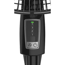 Black fan control panel with numbered speed buttons 1–4 and power icon