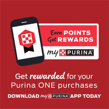 Rewards points promo with smartphone and myPurina app banner for getting rewards