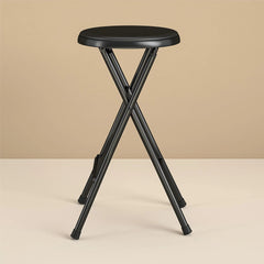 Mainstays 24" Vinyl Padded Folding Stool, Black