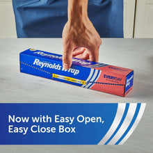 Aluminum foil box with easy open, easy close design