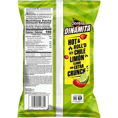 Doritos Dinamita Tortilla Chips Chile Limon, 10.75 oz Bag