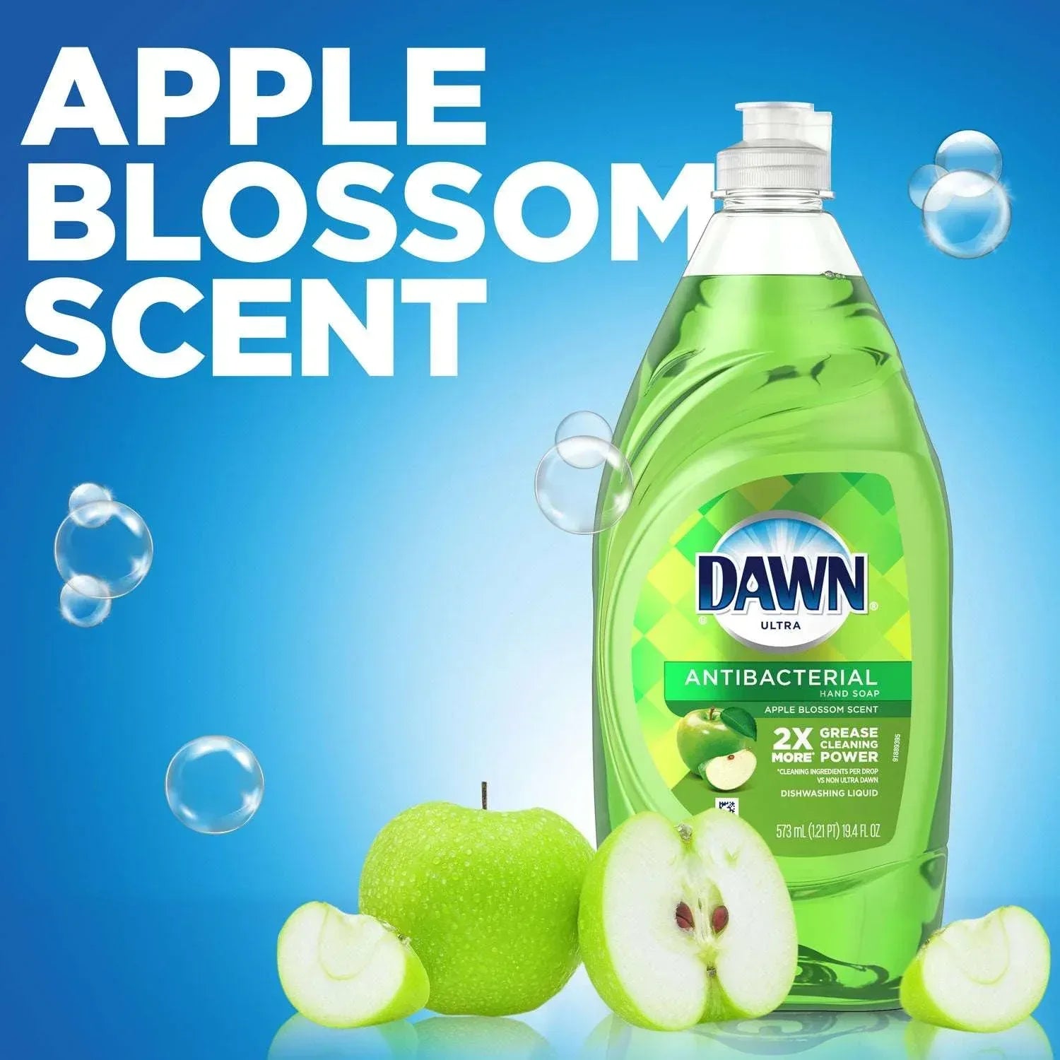 Dawn Ultra Antibacterial Liquid Dish Soap, Apple Blossom Scent, 40 fl oz