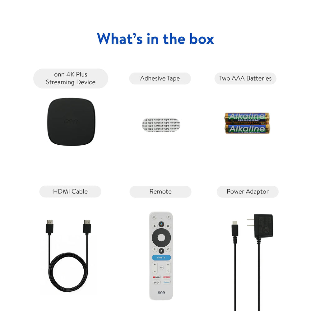 onn 4K Plus Streaming Device, Google TV - Ultra-fast Streaming, Stunning 4K UHD, 16GB Storage, 2GB RAM, Dolby Vision & Atmos, Remote with Voice Control - USA MEGA SHOP
