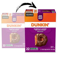 Dunkin Turtle Love dark roast K-Cup pods 22-count, front box views