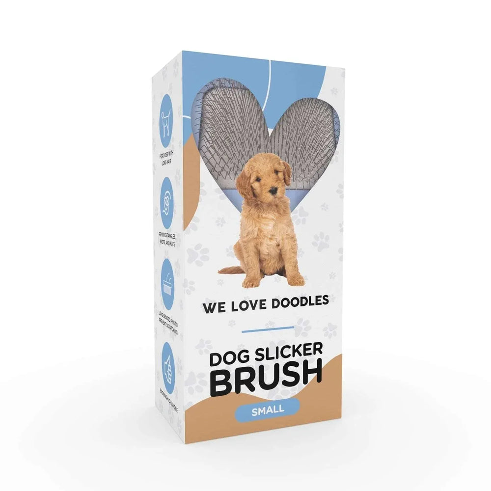 We Love Doodles Dog Slicker Brush - Dog Brush for Grooming Pet Hair, Poodle / Goldendoodle Brush - USA MEGA SHOP