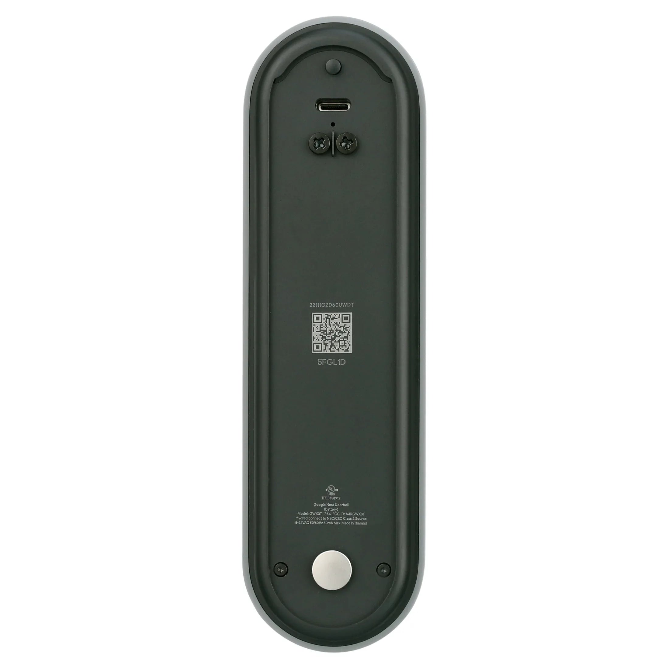 Google Nest DBELLBA Video Doorbell (Battery, Ash)