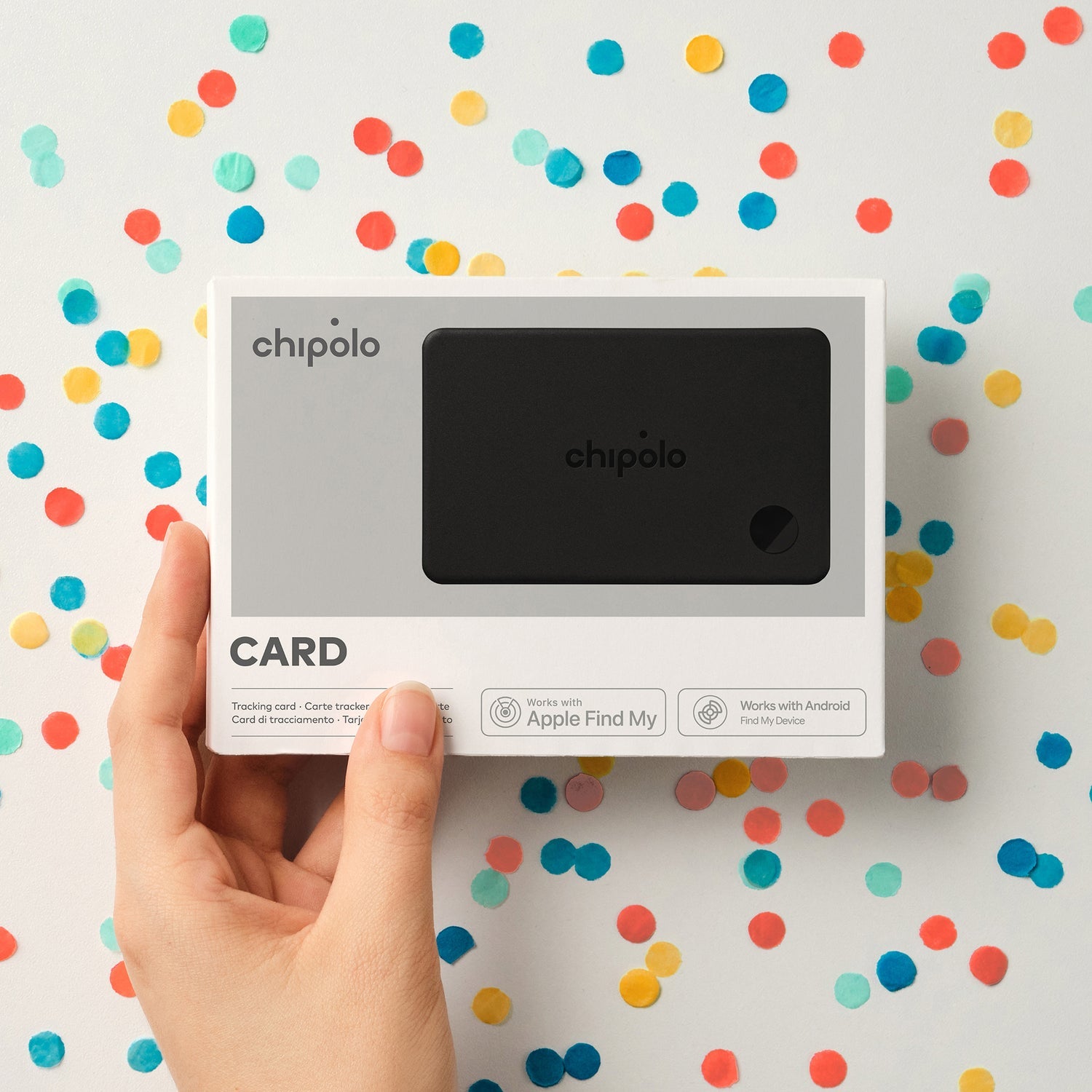 Chipolo CARD - Rechargeable Wallet Tracker Card, Bluetooth Tracker, Item Locator, Passport Finder Compatible with Apple Find My or Find Hub with Call Your Phone & Out of Range Alerts for Android