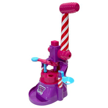 Candy Land Candy Factory toy candy machine with striped plunger and mixing bowl