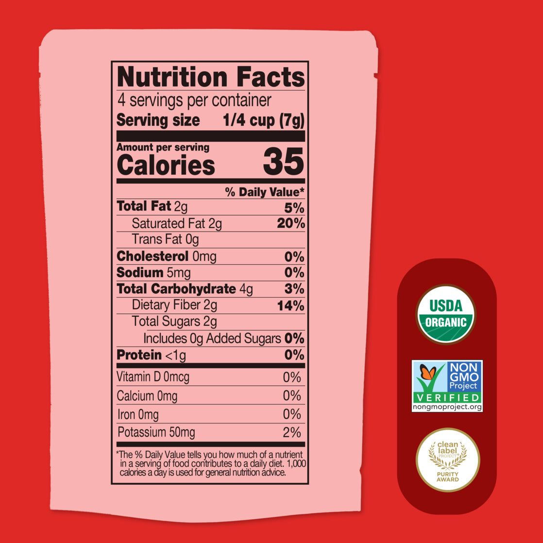 Once Upon a Farm Organic Coconut Melts, Strawberry Banana, 1oz Bag