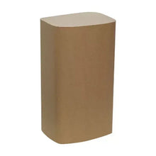 Single brown paper towel roll in protective wrap