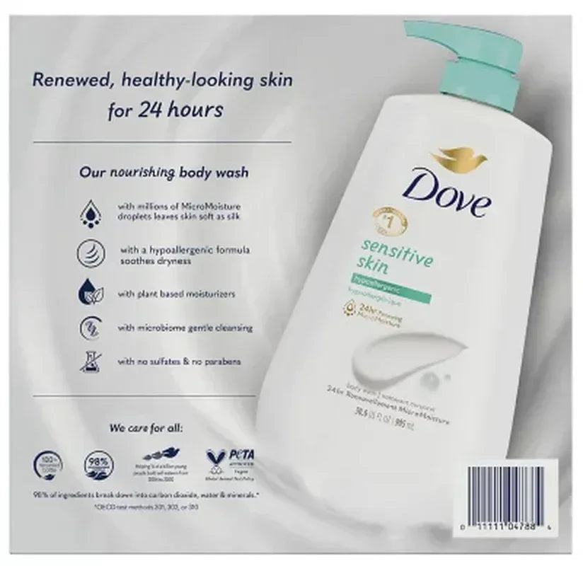 Dove Sensitive Skin Hypoallergenic Body Wash (30.6 Fl. Oz., 2 Pk.)