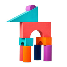 Jumbo foam building blocks house-shaped structure with windows and tower
