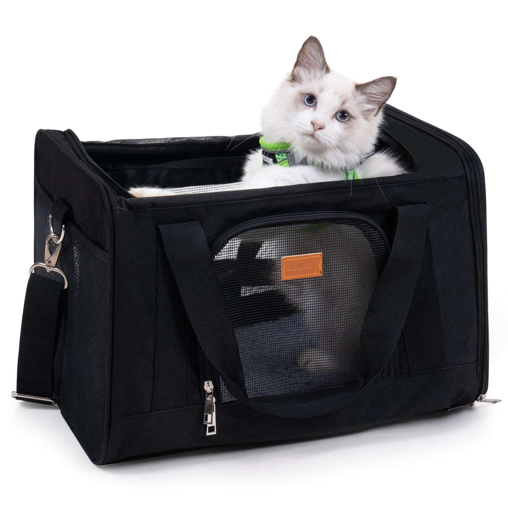 Roypet Small and Medium Pet Carrier, Airline Approved, Collapsible Travel, Black, 15 Lb Limit - USA MEGA SHOP