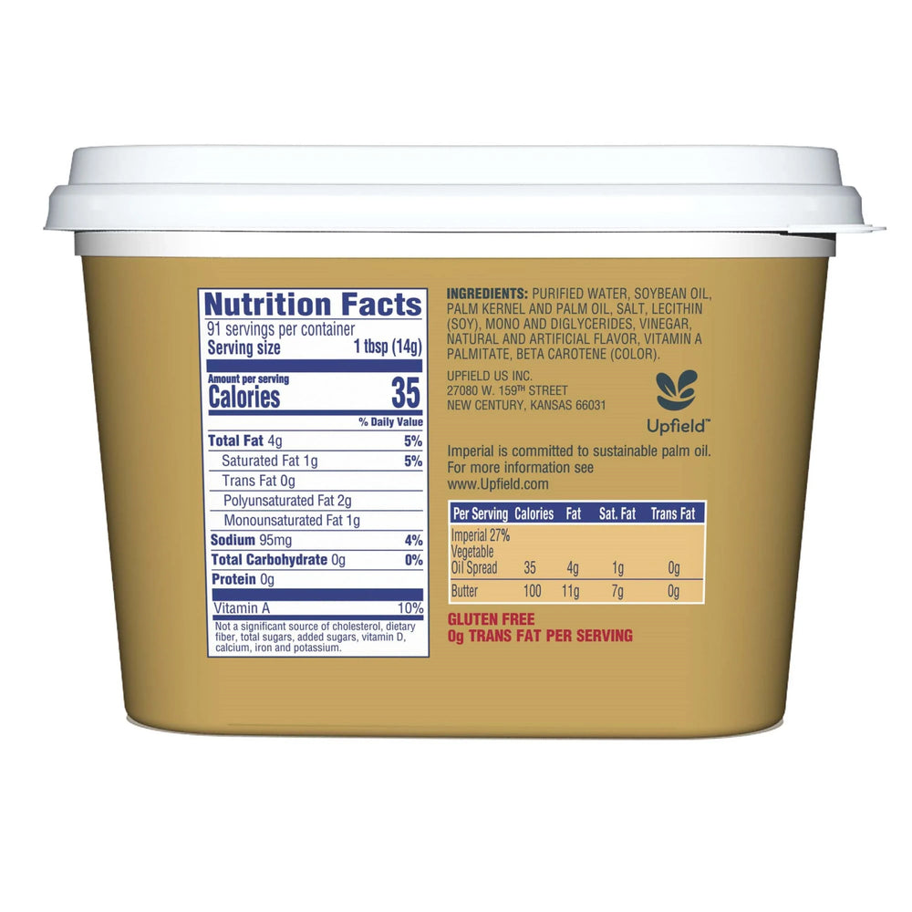Imperial Vegetable Oil Spread, 45 oz Plastic Tub - USA MEGA SHOP