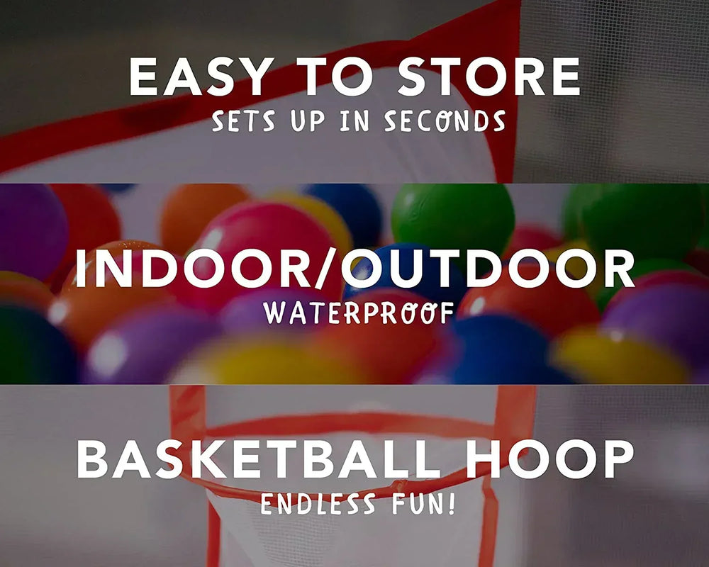Foxprint Portable Basketball Ball Pit for Toddlers, 47.2" x 23.6" x 29.1" - USA MEGA SHOP