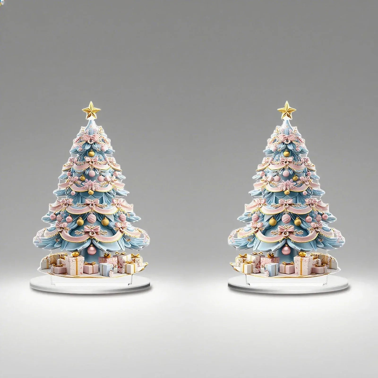 Costeam Christmas Tree Christmas Acrylic Ornaments Home Decorations Festive Xmas Hanging Decor for Indoor Home Holiday Party Family Gatherings Cute Lightweight Acrylic Ornaments