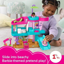 Fisher-Price Little People beach house playset with figures and pretend-play accessories