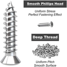 Stainless steel Phillips-head screws with a small hardware pile